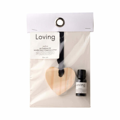 Elmi-Jali wooden heart car freshener kit and fragrance oil 11ml
