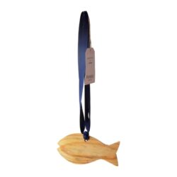 Franse Chateau gegeurde houtvis met lint 165mm x 95mm