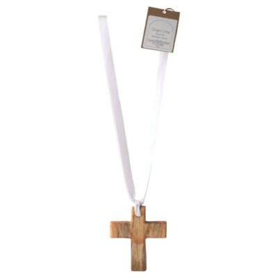 JE Living Scented Wooden Cross On Ribbon
