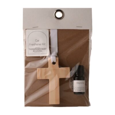 JE Living Wooden Cross Car Freshener