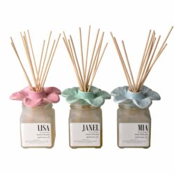 Deluxe reed diffuser ceramic flower 100ml in gift box