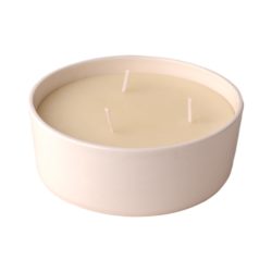 JE Living ceramic mood three wick candle in kraft gift box
